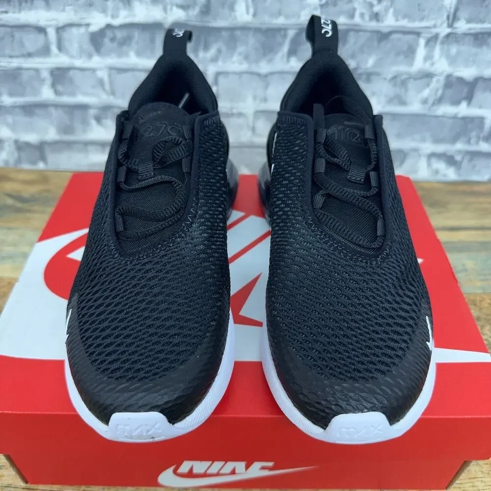 Nike Air Max 270 Black White Antrhhracite Red AO2372-001 PS Kids Size 2Y New